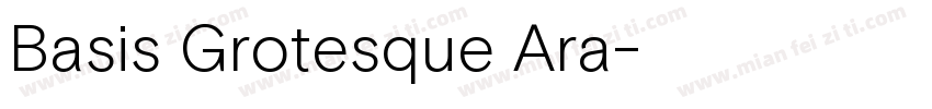 Basis Grotesque Ara字体转换